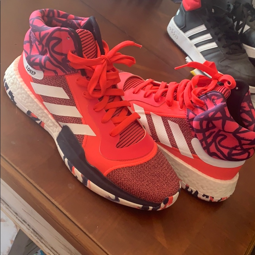 Red white and Blue Adidas